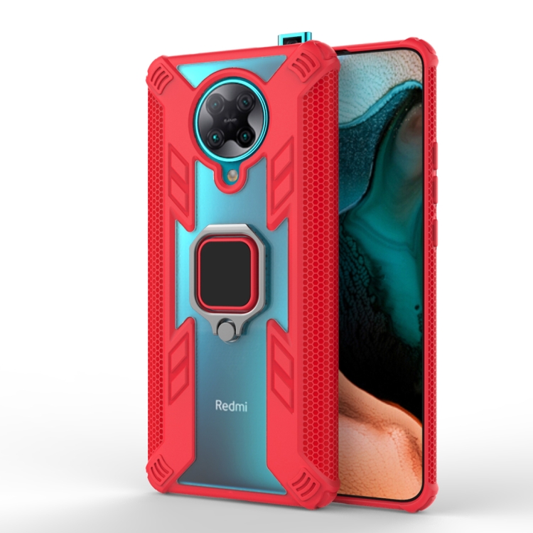 

For Xiaomi Redmi K30 Pro PC + TPU Anti-fall Protective Case with Invisible Ring Holder(Red)