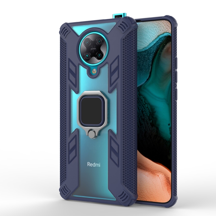 

For Xiaomi Redmi K30 Pro PC + TPU Anti-fall Protective Case with Invisible Ring Holder(Blue)