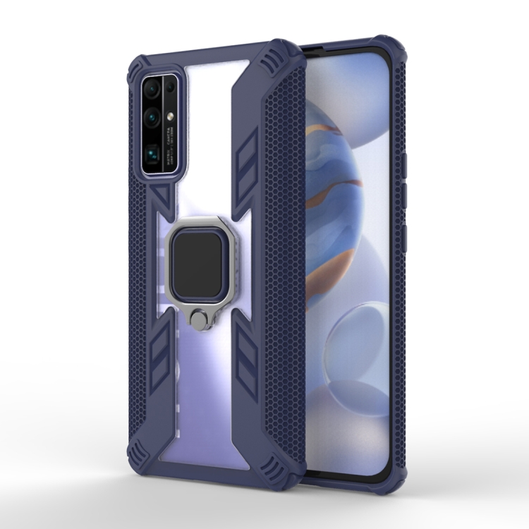 

For Huawei Honor 30 PC + TPU Anti-fall Protective Case with Invisible Ring Holder(Blue)