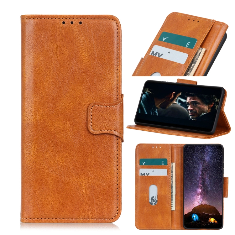 

For Xiaomi Mi 10 / 10 Pro 5G Mirren Crazy Horse Texture Horizontal Flip Leather Case with Holder & Card Slots & Wallet(Brown)