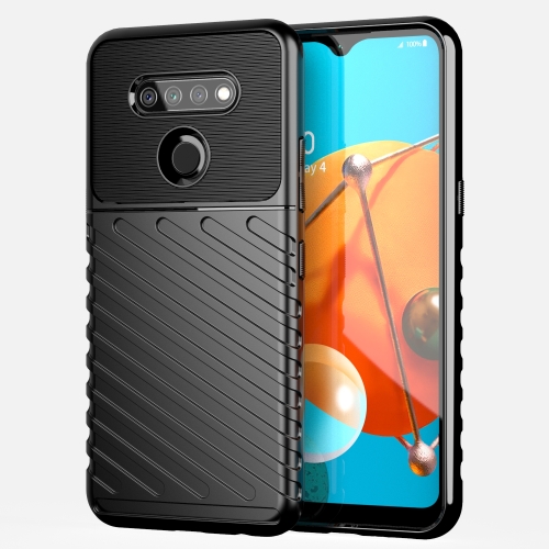 

For LG K51 Thunderbolt Shockproof TPU Protective Soft Case(Black)