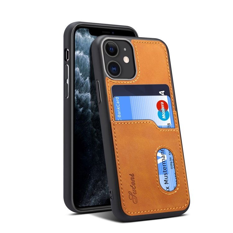 

For iPhone 11 Pro Max H09 TPU + PU Leather Anti-fall Protective Case with Card Slots(Khaki)