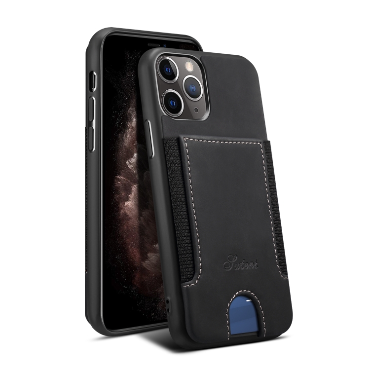

For iPhone 11 H10 TPU + PU Leather Anti-fall Protective Case with Card Slot(Black)