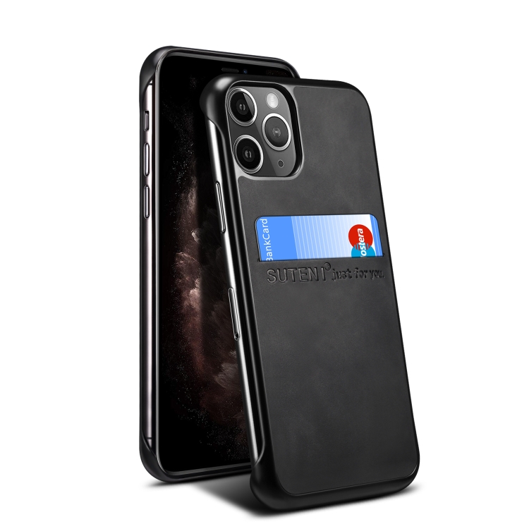 

For iPhone 11 H11 TPU + PU Leather Anti-fall Protective Case with Card Slot(Black)