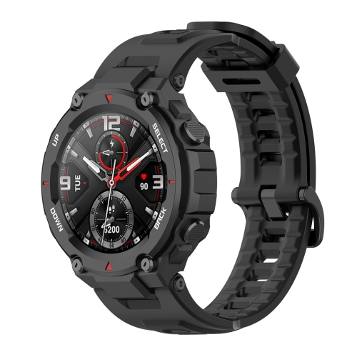 

For Huami Amazfit T-Rex A1918 Tyrannosaurus Silicone Watch Strap(Black)