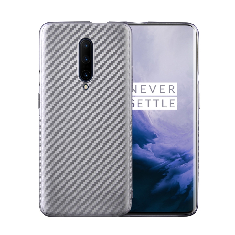 

For OnePlus 7 Pro Carbon Fiber Texture Shockproof TPU Protective Case(Silver)