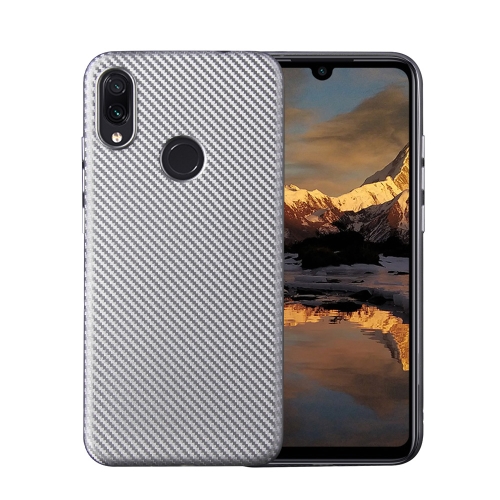 

For Xiaomi Redmi Note 7 Carbon Fiber Texture Shockproof TPU Protective Case(Silver)