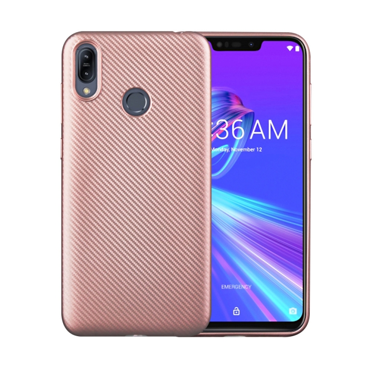 

For Sony Xperia XZ4 Carbon Fiber Texture Shockproof TPU Protective Case(Rose Gold)