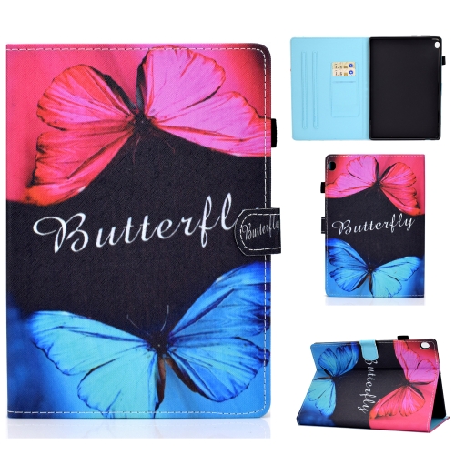 

For Lenovo Tab M10 HD TB-X505F Colored Drawing Stitching Horizontal Flip Leather Case, with Holder & Card Slots & Sleep / Wake-up Function(Butterfly Love)