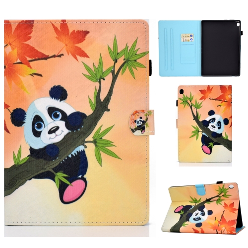 

For Lenovo Tab M10 HD TB-X505F Colored Drawing Stitching Horizontal Flip Leather Case, with Holder & Card Slots & Sleep / Wake-up Function(Bamboo bear)
