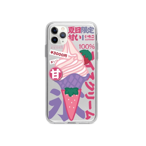 

For iPhone 11 Pro Lucency Painted TPU Protective(Strawberry Ice Cream)