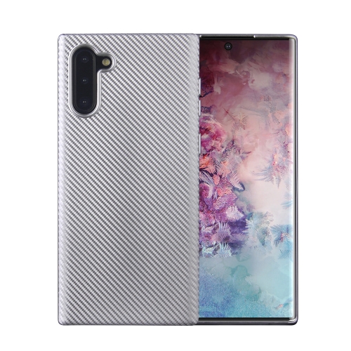 

For Samsung Galaxy Note 10 Carbon Fiber Texture Shockproof TPU Protective Case(Silver)