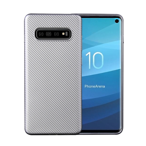 

For Samsung Galaxy S10 Lite Carbon Fiber Texture Shockproof TPU Protective Case(Silver)