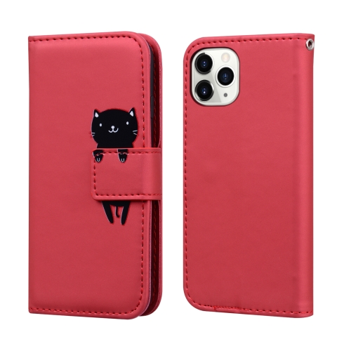 

For iPhone 11 Pro Max Cartoon Animal Horizontal Flip Leather Case with Holder & Card Slots & Wallet(Red + Pig)