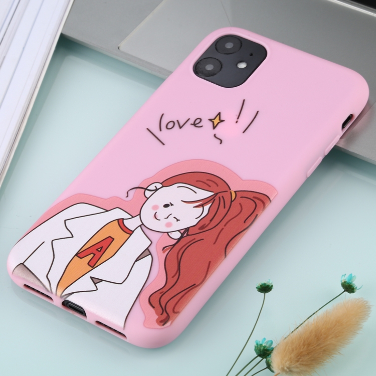 

For iPhone 11 TPU Mobile Phone Case(A Word Girl)
