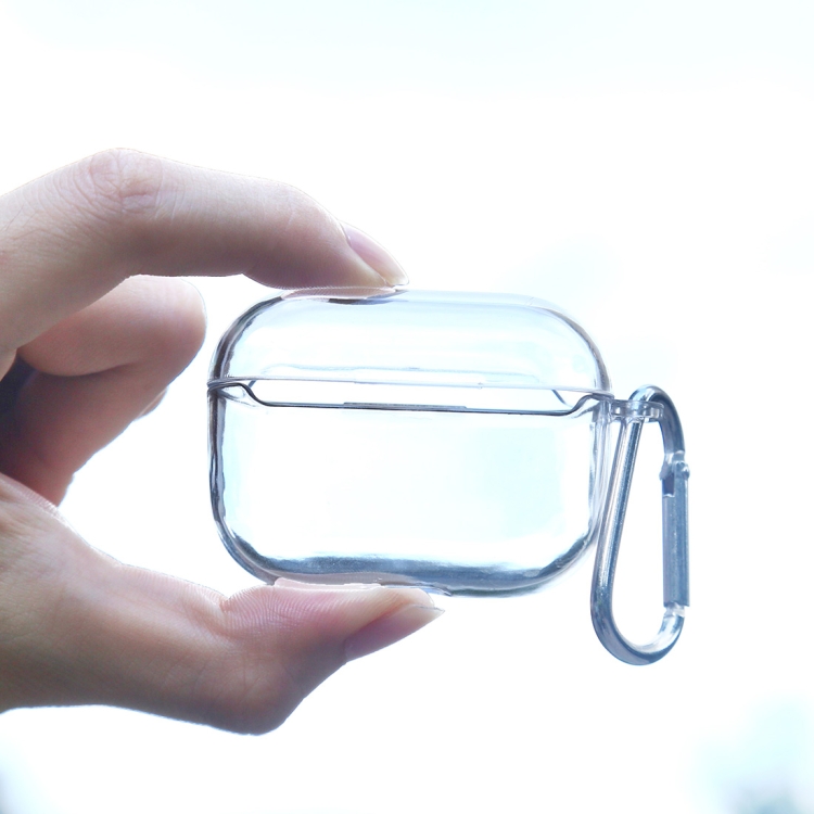 

For AirPods Pro Transparent PC Hard Earphone Protective Case with Hook