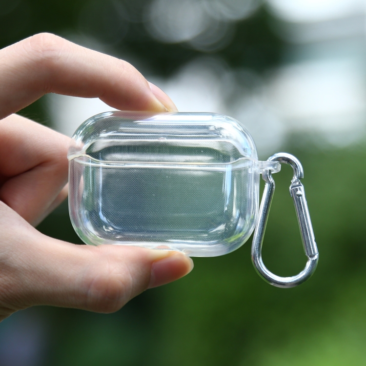 

For AirPods Pro Transparent TPU Soft Earphone Protective Case with Hook
