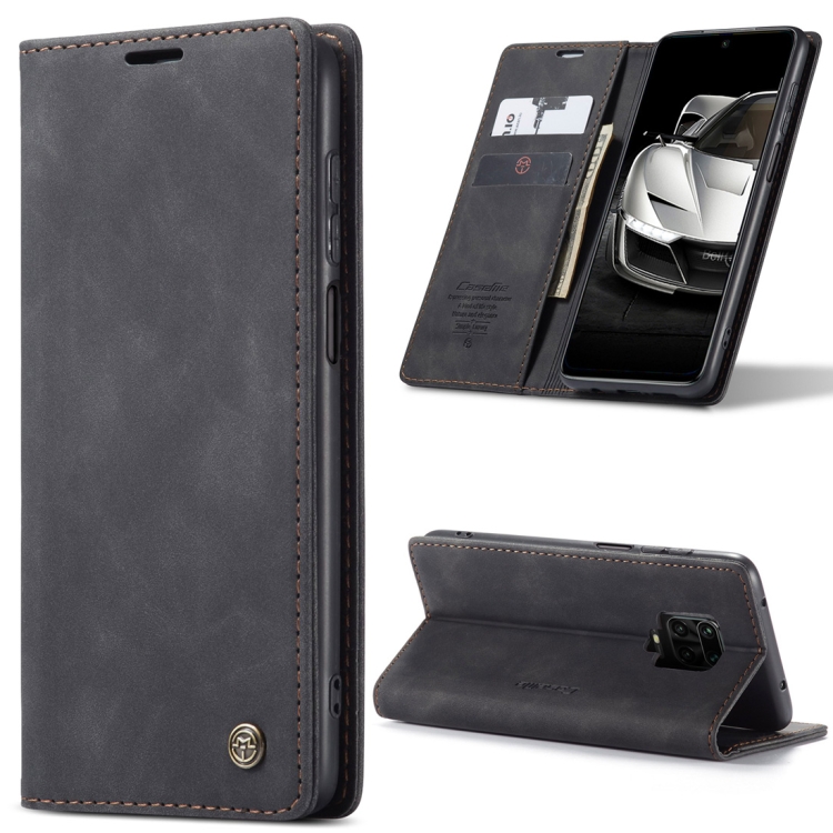

For Xiaomi Redmi Note 9 Pro/Note 9 Pro Max/Note 9s CaseMe 013 Multifunctional Horizontal Flip Leather Case, with Card Slot & Holder & Wallet(Black)