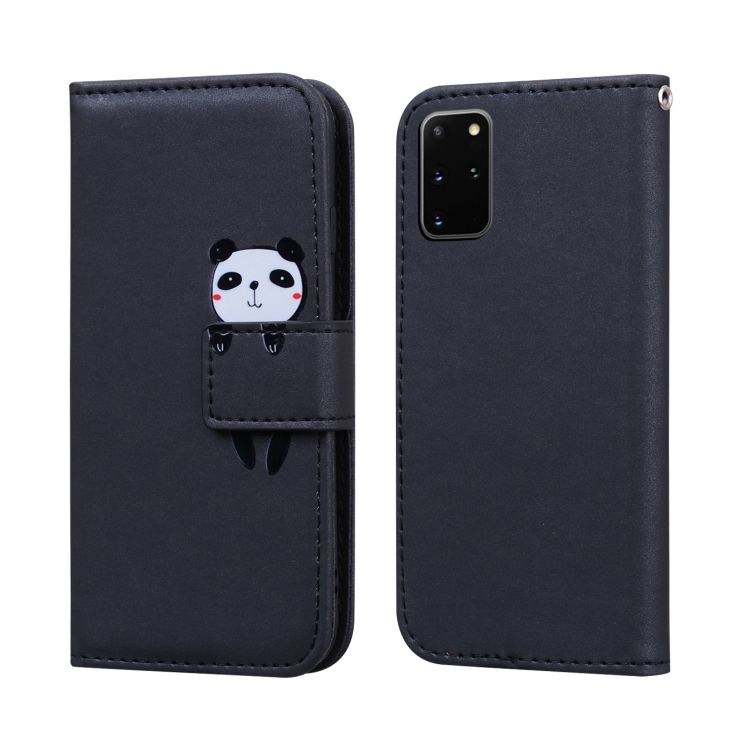 

For Samsung Galaxy S20 Plus Cartoon Animal Horizontal Flip Leather Case with Holder & Card Slots & Wallet(Black + Panda)