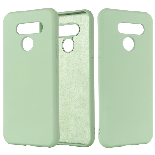 

For LG K50 Solid Color Liquid Silicone Shockproof Full Coverage Protective Case(Green)