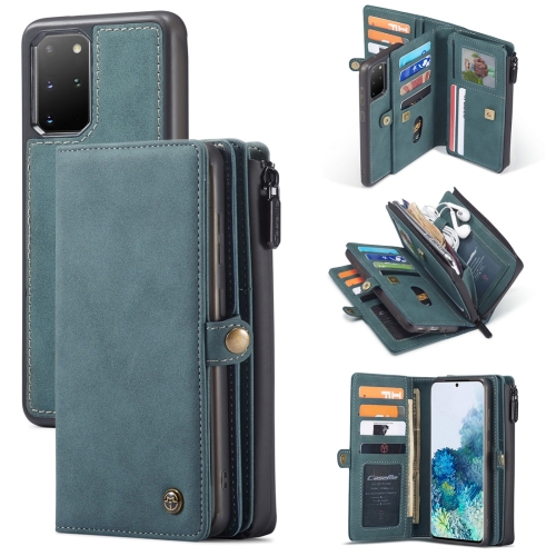 

For Samsung Galaxy S20+ CaseMe 018 Detachable Multi-functional Horizontal Flip Leather Case, with Card Slot & Holder & Zipper Wallet & Photo Frame(Blue)