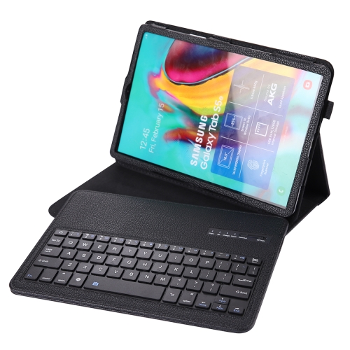 

SA610 For Samsung Galaxy Tab S6 Lite 10.4 P610 & P615 (2020) / Tab S5e / T720 2 in 1 Detachable Bluetooth Keyboard + Litchi Texture Protective Case with Stand & Pen Slot(Black)