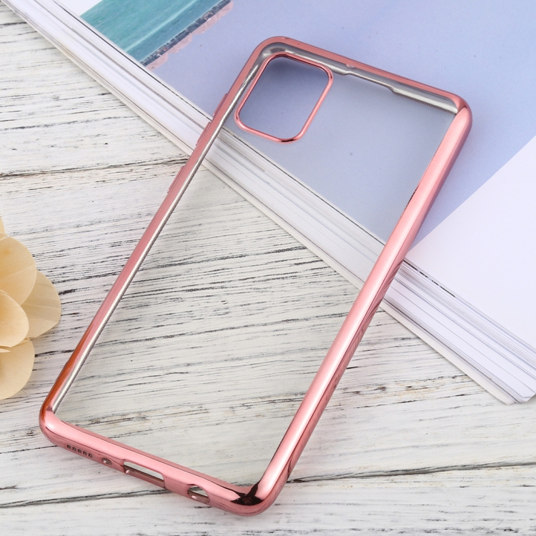 

For Samsung Galaxy A31 Ultra-thin Plating TPU Protective Soft Case(Rose Gold)