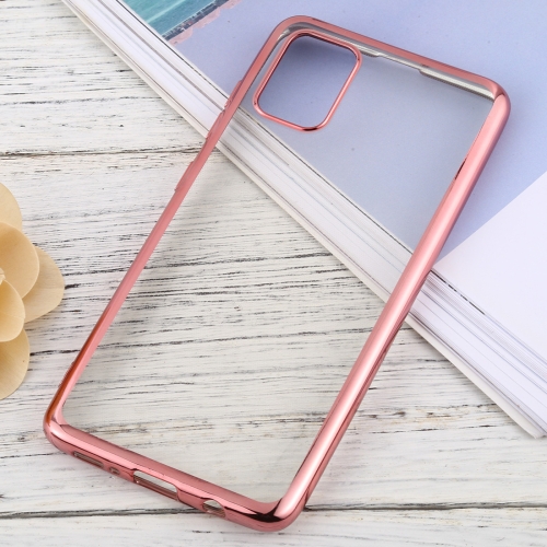 

For Samsung Galaxy A51 Ultra-thin Plating TPU Protective Soft Case(Rose Gold)