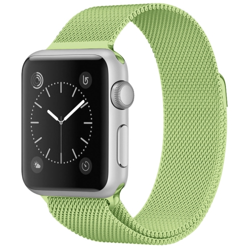 

For Apple Watch Series 6 & SE & 5 & 4 40mm / 3 & 2 & 1 38mm Milanese Loop Magnetic Stainless Steel Watchband(Mint Green)