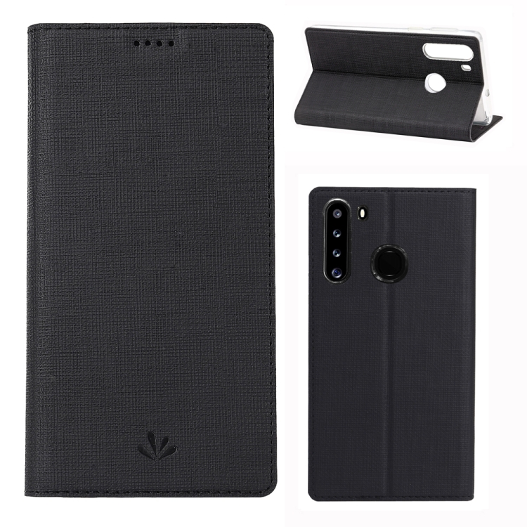 

For Samsung Galaxy A21 ViLi DMX-54 Shockproof TPU + PU Leather Magnetic Attraction Horizontal Flip Protective Case with Card Slots & Holder(Black)