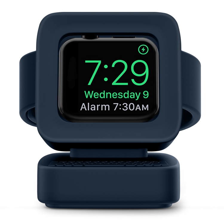 

For Apple Watch 44/42/40/38mm Retro Watch Stand Holder(Dark Blue)