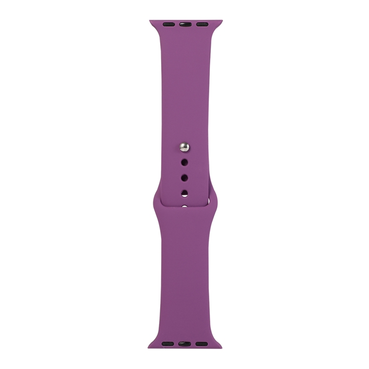 

For Apple Watch Series 5 & 4 40mm / 3 & 2 & 1 38mm Silicone Watch Replacement Strap, Short Section (female)(Purple)