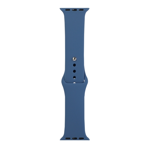 

For Apple Watch Series 5 & 4 44mm / 3 & 2 & 1 42mm Silicone Watch Replacement Strap, Short Section (Female)(Cobalt Bue)