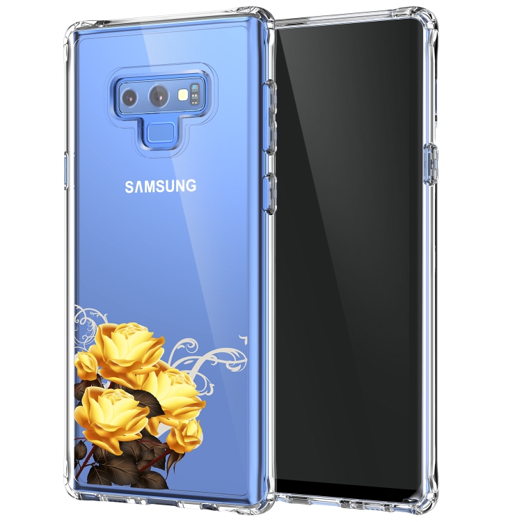 

For Samsung Galaxy Note9 UV Printing Shockproof Thicken Corners Acrylic Protective Case(Yellow Flowers)
