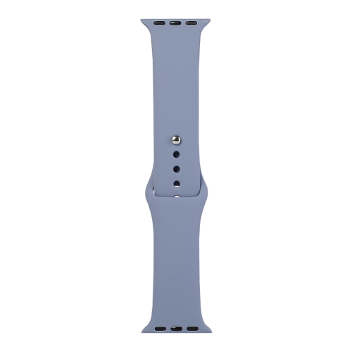 

For Apple Watch Series 5 & 4 44mm / 3 & 2 & 1 42mm Silicone Watch Replacement Strap, Short Section (Female)(Lavender Grey)