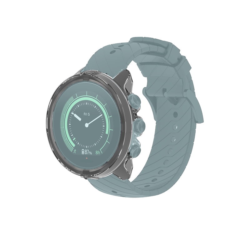 

For Suunto 9 Transparent TPU Silicone Watch Case(Transparent White)