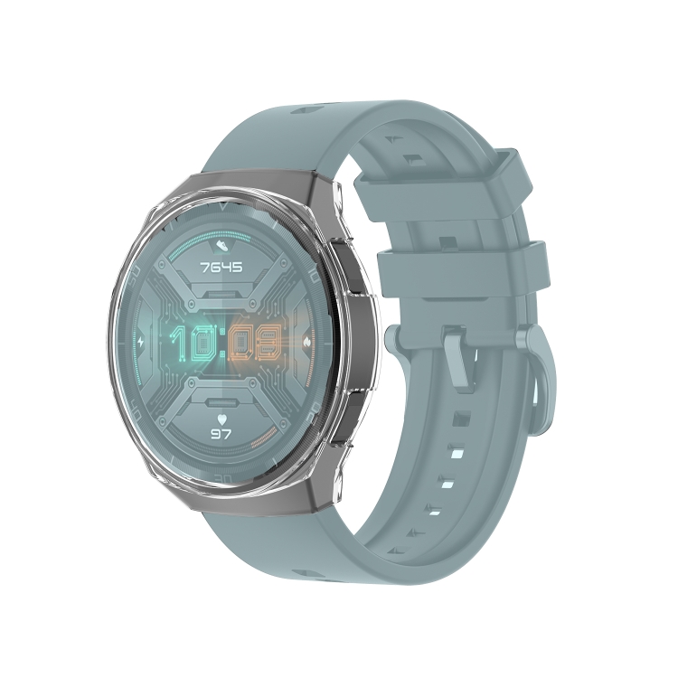 

For Huawei Watch GT 2e Transparent TPU Silicone Watch Case(Transparent White)