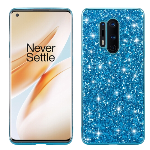 

For OnePlus 8 Pro Glitter Powder Shockproof TPU Protective Case(Blue)