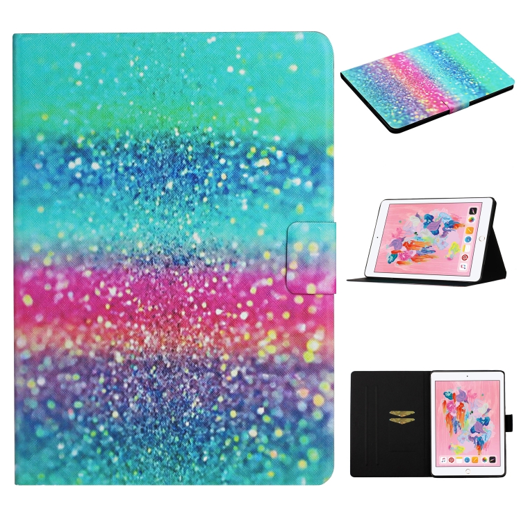 

For iPad 5 Colored Drawing Pattern Horizontal Flip Leather Case with Holder & Card Slots & Sleep / Wake-up Function(Colored Sand)
