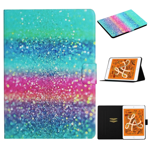 

For iPad Mini (2019) Colored Drawing Pattern Horizontal Flip Leather Case with Holder & Card Slots & Sleep / Wake-up Function(Colored Sand)