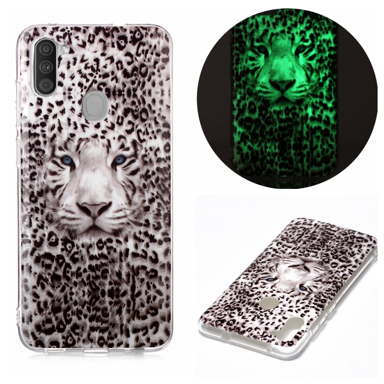 

For Samsung Galaxy A11 Luminous TPU Soft Protective Case(Leopard Tiger)