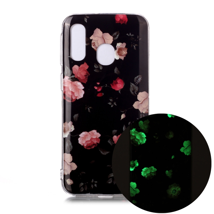 

For Samsung Galaxy A40 Luminous TPU Soft Protective Case(Rose)