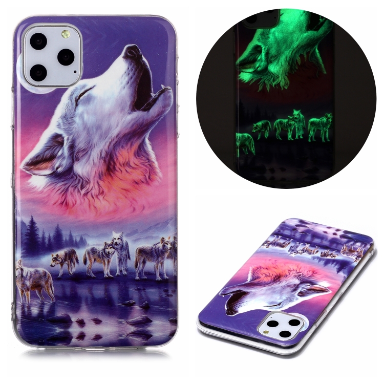 

For iPhone 11 Pro Max Luminous TPU Soft Protective Case(Seven Wolves)