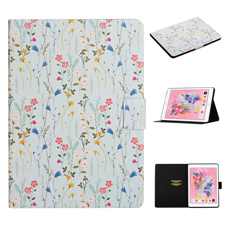 

For iPad 5 Flower Pattern Horizontal Flip Leather Case with Card Slots & Holder(Small Floral)
