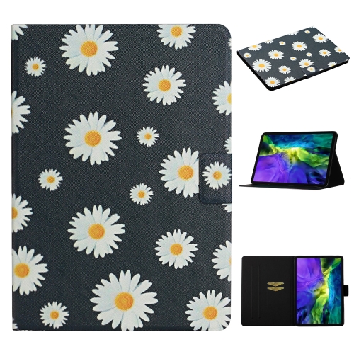 

For iPad Pro 11 2020 Flower Pattern Horizontal Flip Leather Case with Card Slots & Holder(Small Daisies)