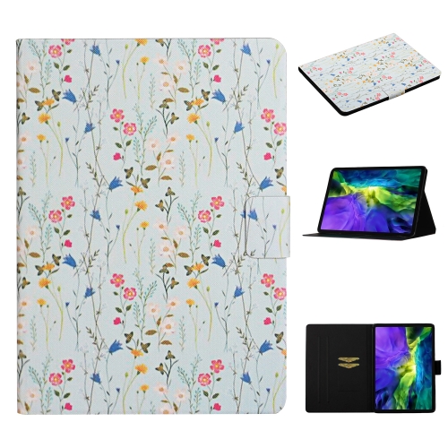 

For iPad Pro 11 2020 Flower Pattern Horizontal Flip Leather Case with Card Slots & Holder(Small Floral)