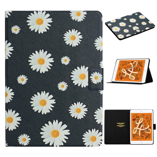 

For iPad Mini 2019 Flower Pattern Horizontal Flip Leather Case with Card Slots & Holder(Small Daisies)