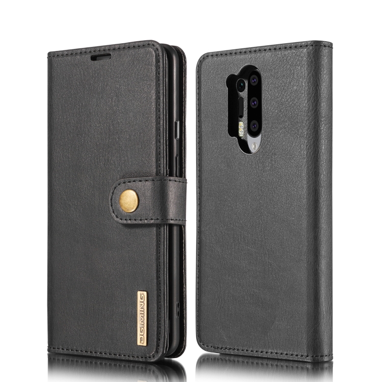 

For OnePlus 8 Pro DG.MING Crazy Horse Texture Flip Detachable Magnetic Leather Case with Holder & Card Slots & Wallet(Black)