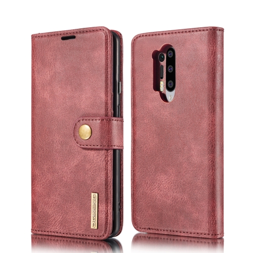 

For OnePlus 8 Pro DG.MING Crazy Horse Texture Flip Detachable Magnetic Leather Case with Holder & Card Slots & Wallet(Red)