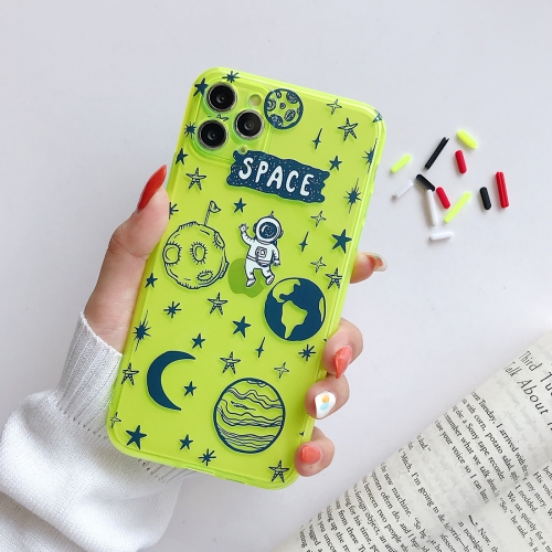 

For iPhone 11 Astronaut Pattern Fluorescent TPU Mobile Phone Case(Fluorescent Yellow)